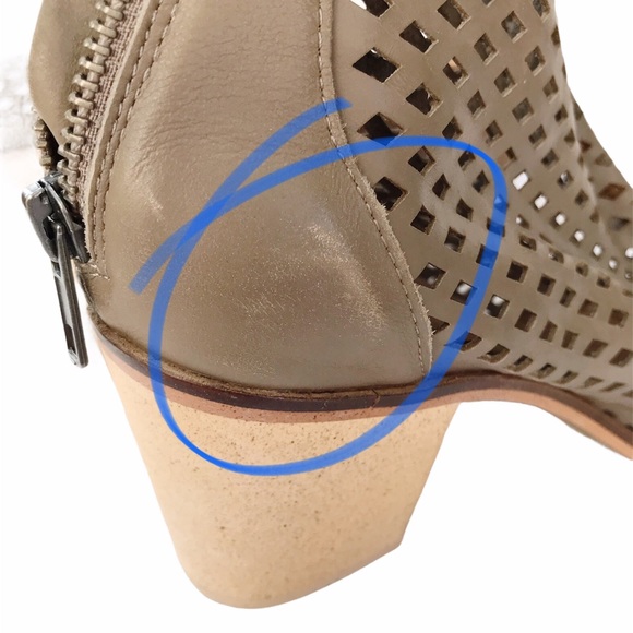 Kelsi Dagger Kyoto Peep Toe Ankle Boots Taupe 8.5 - Picture 12 of 12